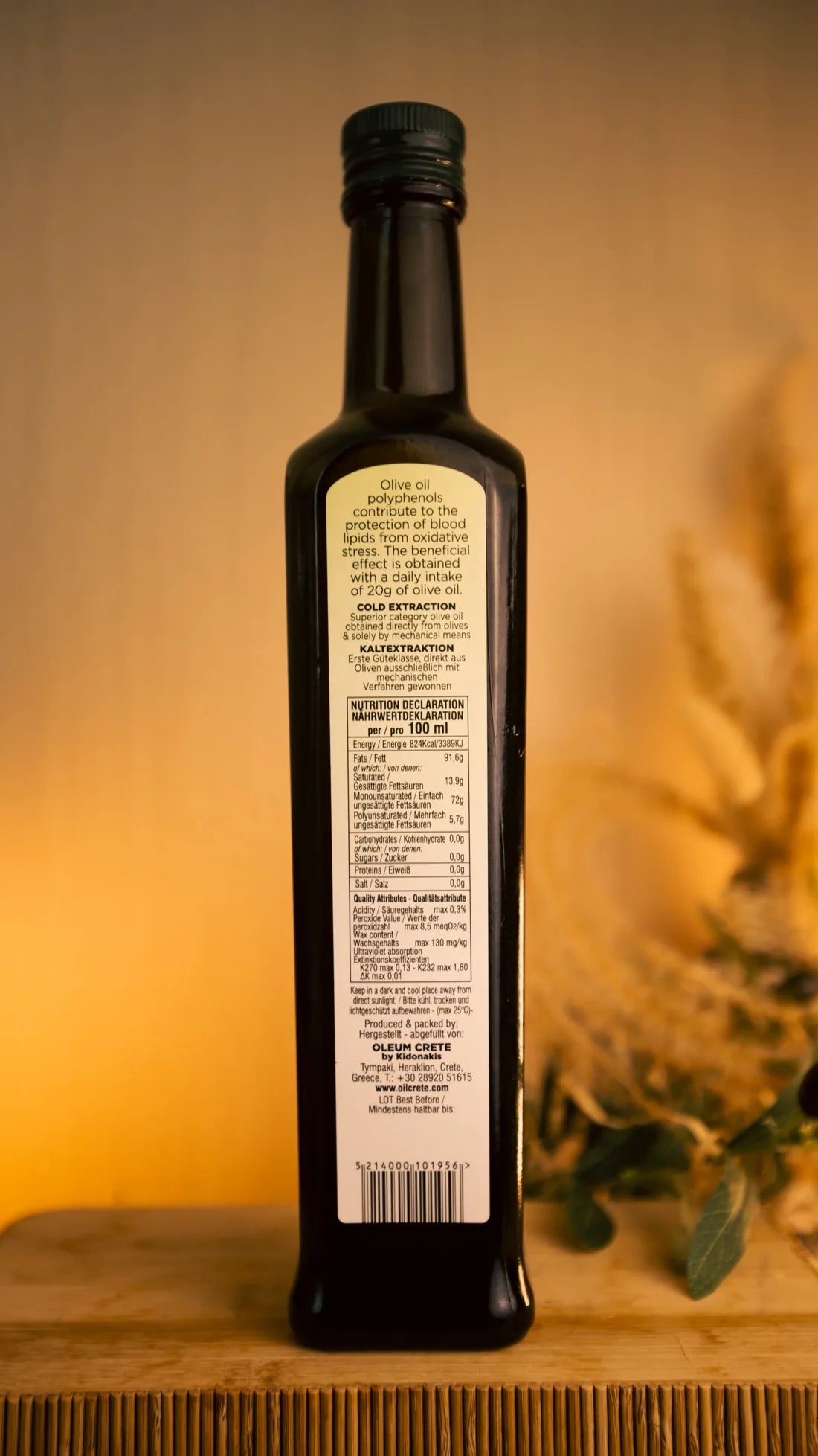 Oleum Crete Organic Early Harvest Olive Oil 500ml — view 3