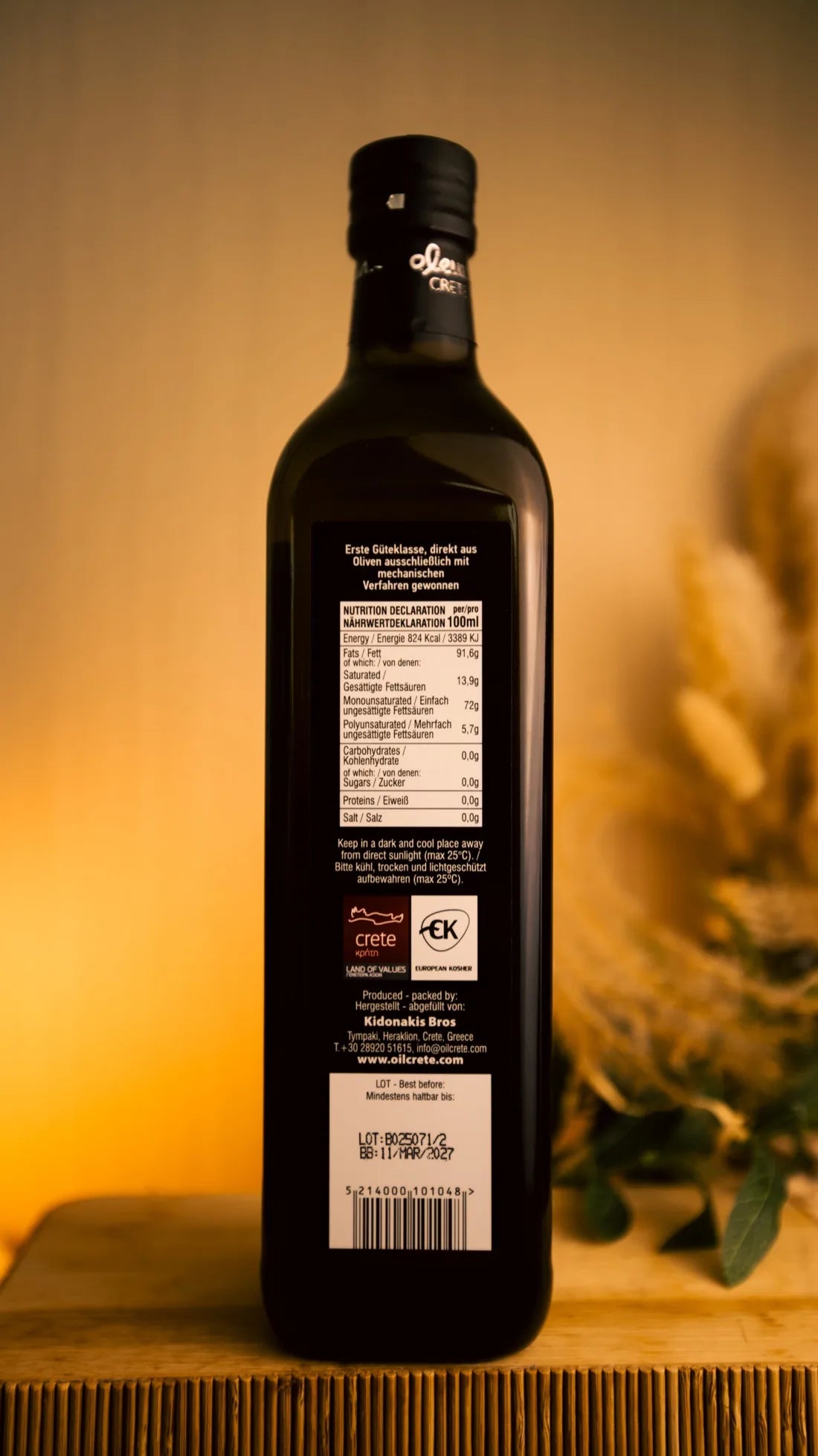 Oleum Crete Organic  Extra Virgin Olive Oil 750ml — view 3